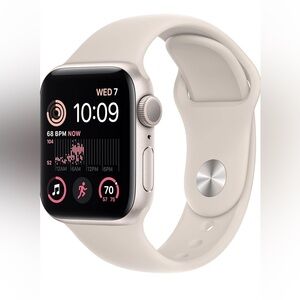 Apple Watch SE 2nd Gen 40mm Sport GPS Starlight color S/M Refurbished
